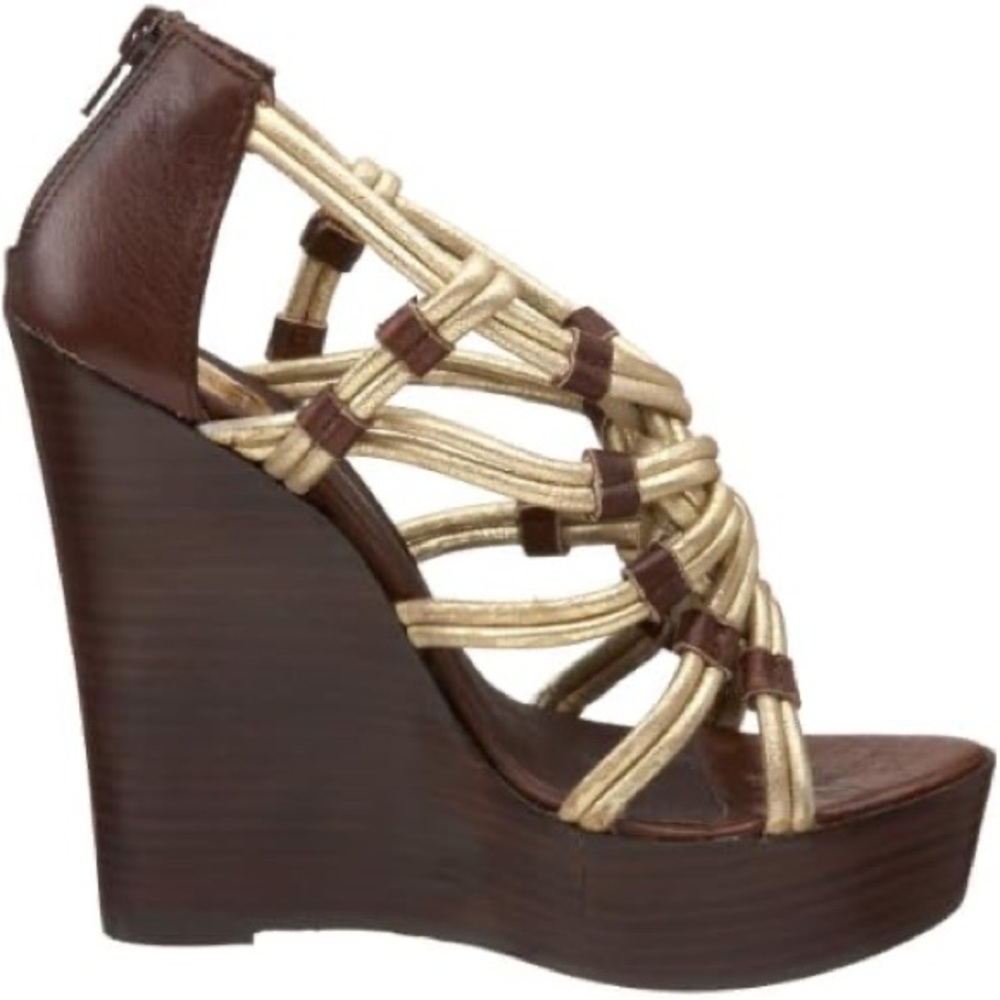 Dolce Vita Niko Wood Platform Wedge Sandals